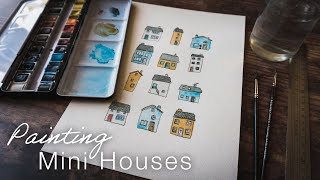 Watercolour and Pen | Painting Mini Houses
