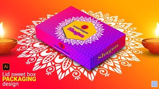 Lid Sweet Box | Packaging Design | Adobe illustrator in HINDI / हिंदी में