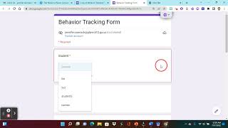 Behavior Tracking Form