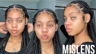 | MisLens Contact Review | GREEN/GREY/BROWN/BLUE COLORED CONTACTS ON DARK EYES | Jayla Charming