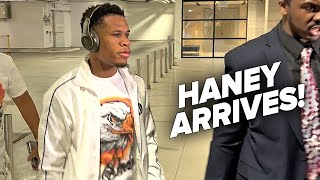 DEVIN HANEY ARRIVES READY TO DEFEND UNDISPUTED TITLES! SAYS KAMBOSOS CANT HURT HIM!