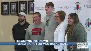 Bishop Ryan's Ramsey Walz signs for Minot State men's basketball