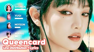 (G)I-DLE - Queencard (Line Distribution + Lyrics Karaoke) PATREON REQUESTED