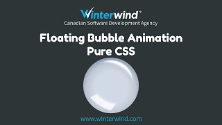 Floating Bubble Animation with CSS