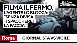 Giornalista filma fermo di un ambulante. Agente: "Senza divisa le spaccherei in testa la telecamera"