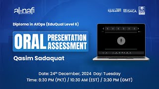 🔴LIVE - Al Nafi EduQual Diploma Oral Presentation Assessment | Qasim Sadaquat