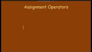 1.10.10.Assignment operators or short hand operators in java tutorial in TELUGU