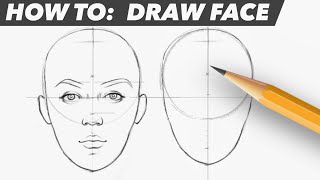 How To: Draw Face | Easy Beginner Proportion Tutorial