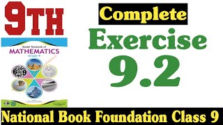 Class 9 Maths Chapter 9 Exercise 9.2 | Ex 9.2 Class 9 | 9.2 Maths Class 9 | NBF | Fazal Academy