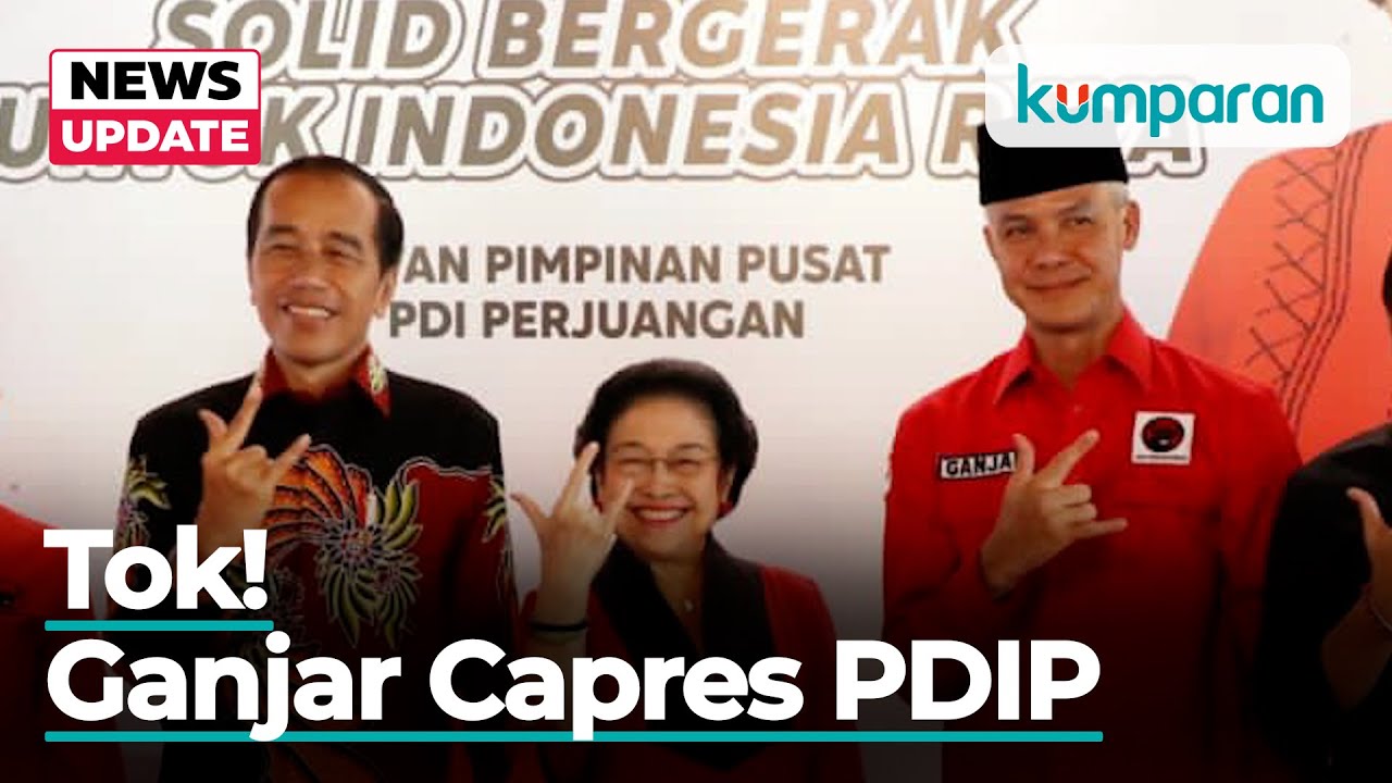 Megawati Resmi Umumkan Ganjar Pranowo Capres PDIP - YouTube