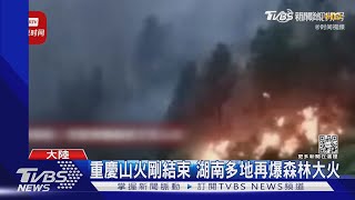 重慶山火剛結束 湖南多地再爆森林大火｜TVBS新聞