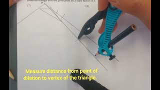 Dilating a triangle by scale factor of three