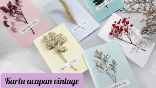 DIY Kartu Ucapan Vintage Aesthetic - (Bunga Kering) Rustic Dried Flower ( Ide usaha mudah)