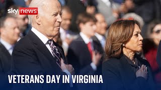 Joe Biden and Kamala Harris attend Veterans Day commemorations