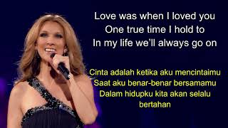 Celine Dion   My Hearth Will Go On (lyrics) English Indonesia