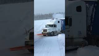 Truck pulled an American truck out of a ditch