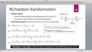 Java for Scientific Computing: Sequence Transformation -- Part 2
