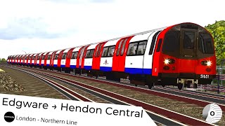 OpenBVE - EDGWARE to HENDON CENTRAL (London Underground - Northern Line)