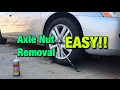 How To Remove An Axle Nut Without An Impact.