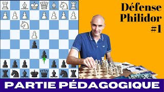 Défense Philidor (1) : Partie d'échecs pédagogique