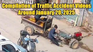 Compilation of China's Traffic Accident Videos Around January 20, 2025  2025年1月20日左右中国交通事故合集