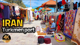 walking through Bandar-E Torkaman local market - Golestan