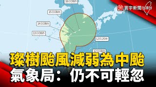 璨樹颱風減弱為中颱 氣象局：仍不可輕忽@globalnewstw