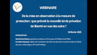 Webinaire - Que prévoit la nouvelle loi de privation de liberté en vue des soins ?