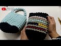 뜨신 자투리 실 활용 코바늘 동백이 가방 뜨기 공효진 버킷백 crochet bucket bag