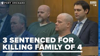 3 men sentenced to life in prison for 2017 murders of Kitsap County family