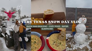 VLOG - Snow day - Sister Sleepover - Cozy Soup