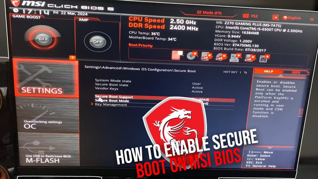 Enable Secure Boot On Msi Motherboard At Marvin Goff Blog
