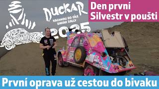 Duckar 2025 - Den první - Silvestr v poušti - V Bivaku chybí toaleťák a první problém po cestě tam