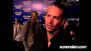 Into The Blue: Red Carpet Premiere Paul Walker Exclusive Interview and B-roll | ScreenSlam
