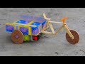 How to make RC Cycle Rickshaw at home - Diy Matchbox Electric Rickshaw Trolley