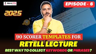 [ EPISODE  6/15 ]  5 LINES RETELL LECTURE TEMPLATE WITH EXPLANATION II TIPS AND TRICKS IN HINDI 2025