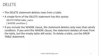 DML and TCL Commands in Oracle SQL