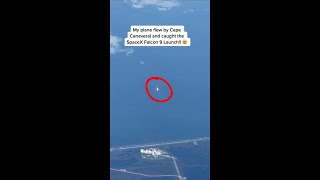 SPACEX FALCON 9 ROCKET LAUNCH VIEW FROM A PASSENGER JET (FULL VIDEO)