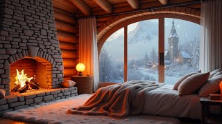 Gentle Snowfall and Crackling Fire Sounds for Study, Sleep and Focus