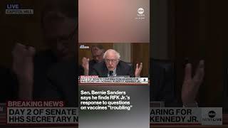 Sen. Bernie Sanders on RFK Jr.  vaccine responses