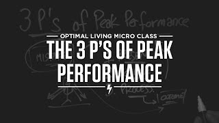 Micro Class: The 3 P's of Peak Performance