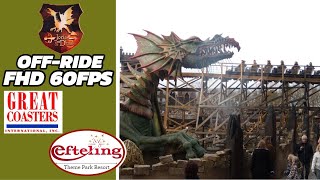 Joris en de Draak at Efteling | OFF RIDE - Full HD 2022 | GCI Dueling Wooden Coaster