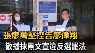 張廖萬堅控告廖偉翔　散播抹黑文宣違反選罷法－民視新聞