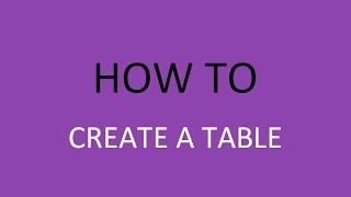 OpenOffice Base: Creating Tables