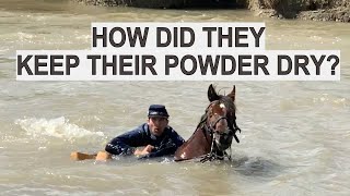 How did they Keep Their Powder Dry While Swimming? #cavalry #americanhistory #horseriding