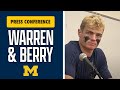 Michigan QB Davis Warren, Zeke Berry React To Michigan Football 20-15 Loss To Indiana I #GoBlue