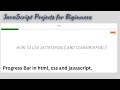 Progress bar in javascript, setinterval javascript, JavaScript Timing Event, What is setInterval()