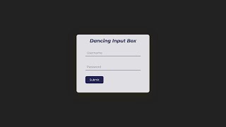 Animated Dancing Submit Button || Build Using HTML - CSS - JavaScript