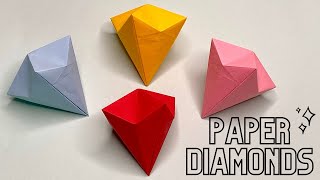 How To Make An Origami Paper Diamond | Easy Paper Crafts