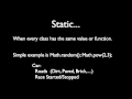 Java Static Variables and Methods